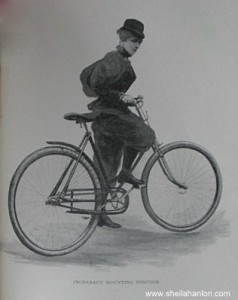 Maria Ward, Bicycling for Ladies, Incorrect Mounting Position