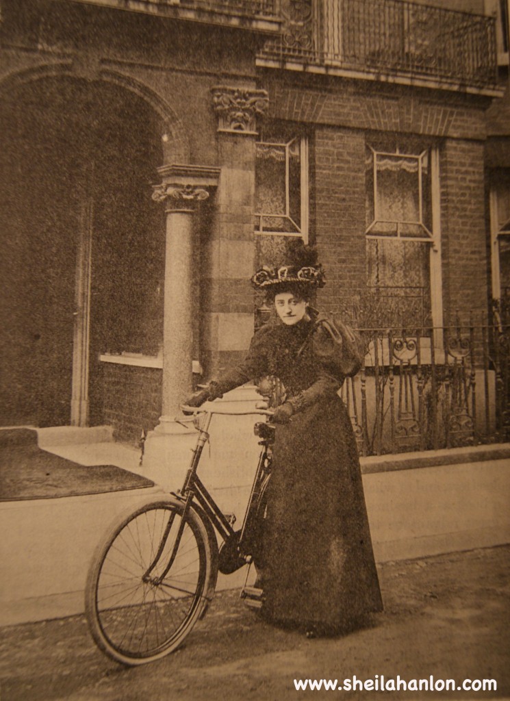 Sarah Grand with Bicycle, sheilahanlon.com