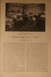 "Madame Sarah Grand at Home," sheilahanlon.com