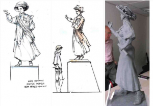 Alice Hawkins Statue Sketch